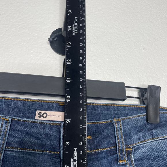 So Womens Jeans Size 30 Low Rise Bootcut Medium Wash Denim Blue Casual Wear - Picture 6 of 13